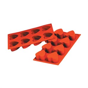 Форма силиконовая P.L. Proff Cuisine "Сердце" 8 ячеек d 60 мм, h 35 мм (30*17,5 см) 6017