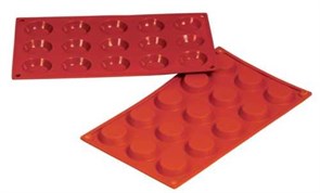 Форма силиконовая P.L. Proff Cuisine "Флан" 15 ячеек d 40 мм, h 13 мм (30*17,5 см) 6019