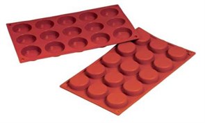 Форма силиконовая P.L. Proff Cuisine "Флан" 15 ячеек d 50 мм, h 14 мм (30*17,5 см) 6020