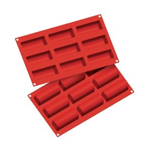 Форма силиконовая P.L. Proff Cuisine "Мини полено" 9 ячеек 85*32 мм, h 35 мм (30*17,5 см) 6027