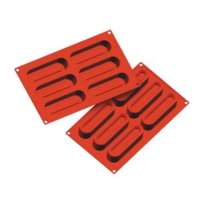 Форма силиконовая P.L. Proff Cuisine "Савоярди" 6 ячеек 120*30 мм, h 30 мм (30*17,5 см) 6028