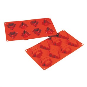Форма силиконовая P.L. Proff Cuisine "Елка" 8 ячеек 70*65 мм, h 25 мм (30*17,5 см) 6038