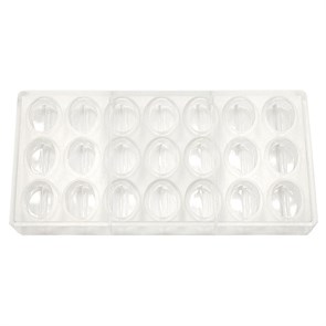 Форма для шоколада "Овал" 21 ячейка 35*27*12 мм, поликарбонат, P.L. Proff Cuisine 6112