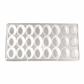 Пластиковая форма "Овал" 24 ячейки 35*25*19 мм, P.L. Proff Cuisine 6134