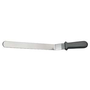 Лопатка кондитерская изогнутая 30 см, черная пластиковая ручка, P.L. Proff Cuisine 6537