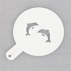 Трафарет пластиковый "Дельфины", d 11 см, P.L. Proff Cuisine 6559