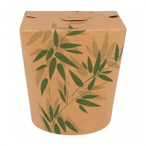 Коробка картонный Feel Green для лапши, 960 мл, d 9 см, h 10,8 см, СВЧ, 50 шт/уп, Garcia de Pou 6837