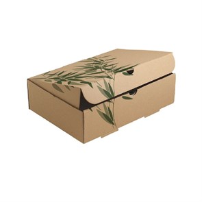 Коробка Feel Green для еды на вынос, 26*18*7 см, 1 штука.гофр.картон, Garcia de PouИспания 6874