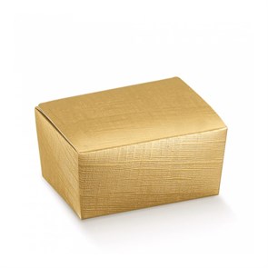 Коробка для кондитерских изделий, 375 г, золотая 12,5*8*5,5 см, картон, 100 шт/уп, Garcia de Pou 6918