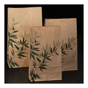 Пакет Feel Green крафт, 22+14*37 см, 500 шт/уп, бумага 70 г/см2, Garcia de PouИспания 7047