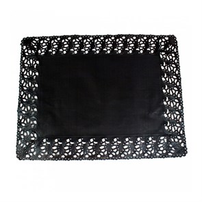 Салфетка ажурная черная d 40*30 см, 250 шт/уп, Garcia de PouИспания 7242