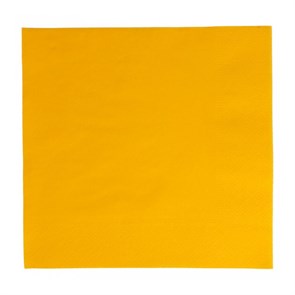 Салфетка бумажная двухслойная желтая, 40*40 см, 100 шт 7317