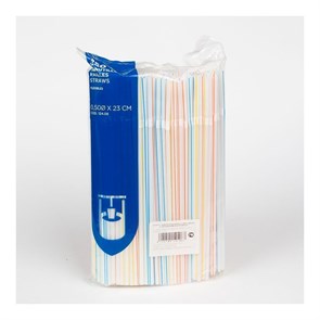 Трубочка коктейльная со сгибом, цвета ассорти, 0,5*23 см, РР, 250 шт 7353