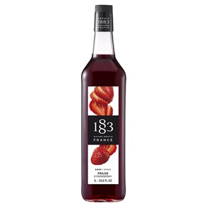 Сироп 1883 Maison Routin Клубника натуральная (Strawberry without coloring), 1 л, стекло 730