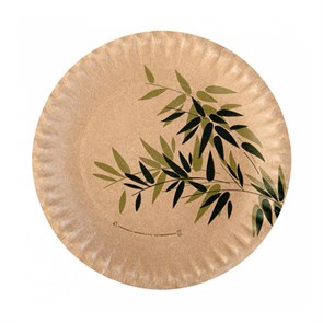 Тарелка Feel Green 29 см,(1упаковка=100 шт),картон, Garcia de Pou Испания 7817
