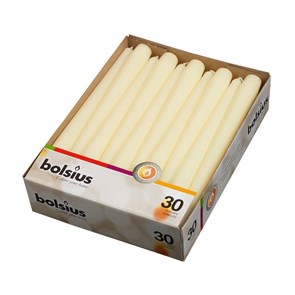 Свечи Bolsius конические шампань, 24,5 см, d 24 см, парафин 100%, 30 шт 8107