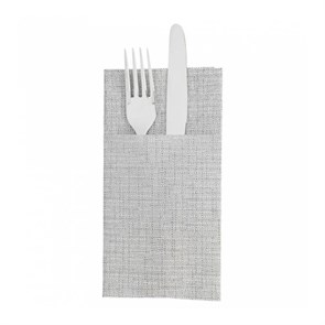 Конверт-салфетка для столовых приборов Dry Cotton серый графит 40*40 см, 50 шт, Garcia de Pou 8831