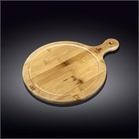 Доска сервировочная с ручкой круглая 17,5x12,5 см WL‑771094/A 59244