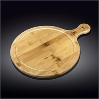 Доска сервировочная с ручкой круглая 34x25,5 см WL‑771099/A 59249