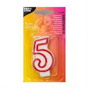 Свеча цифра "5" 9387