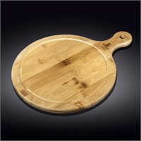 Доска сервировочная с ручкой круглая 40,5x30,5 см WL?771101/A 61084