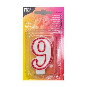 Свеча цифра "9" 9391