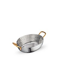Мини-сковородка сервировочная глубокая овальная с ручками WL?554133/S 64210
