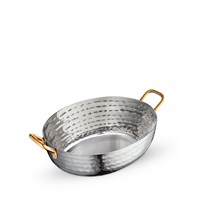 Мини-сковородка сервировочная глубокая овальная с ручками WL?554135/S 64212