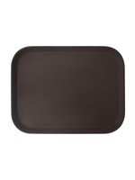 Поднос прорезиненный прямоугольный 500х380х25 мм коричневый [1520CT Brown] 69116