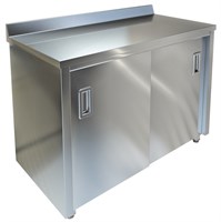 Стол-тумба пристенный ТЕХНО-ТТ СПС-934/1207Н нерж (двери-купе) 69885