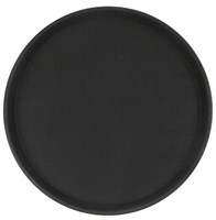 Поднос прорезиненный круглый 350х25 мм черный [1400CT Black] 70334