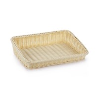 Корзинка пластиковая со скошенным бортом 380х260 мм бежевая [Beige 5450] 70857