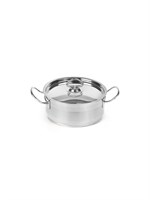 КАСТРЮЛЯ 2л нерж.тройное дно d=190 h=80,  ИНДУКЦИЯ, LUXSTAHL 72577