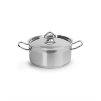 КАСТРЮЛЯ 3л нерж.тройное дно d=215 h=95, ИНДУКЦИЯ, LUXSTAHL 72578