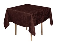 Скатерть 1,50х1,50 м «Валенсия флор» коричневая 75370
