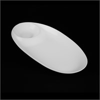 БЛЮДО овал. для завтрака 13''х7'' 340х180мм Chan Wave Classic" [ivory LQ-Q1828]" 75377