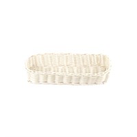 Корзинка пластиковая для столовых приборов 270х90х55 мм белая [White 3531, KT3049] 75401