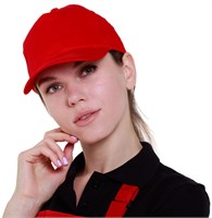 Бейсболка красная 75489