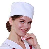Шапочка повара «Таблетка» белая [00400] 75710