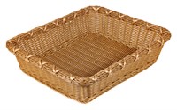 Корзинка пластиковая 450х400х110 мм прямоугольная коричневая [Brown 5501] 75752