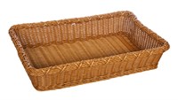 Корзинка пластиковая 600х400х120 мм прямоугольная коричневая [Brown 5534] 75970