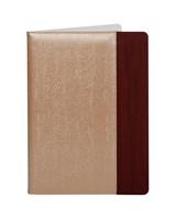 Папка для меню бежевая с тиснением с красной вставкой [HY015] 77208