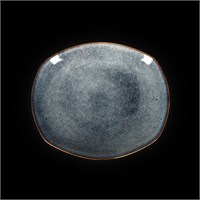 ТАРЕЛКА овальная 10х9" 257х225мм, синий "Corone Celeste" [HL900770]" 77669