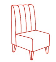 Кресло 600х650х1100 мм 78197