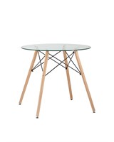 Стол обеденный «Eames D-800 мм Стекло» нераздвижной 79155