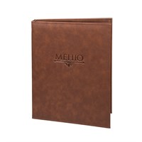 Папка для меню с прошивкой светло-коричневая 80842