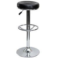 Барный стул Barneo N-128 Camp / Chrome / PU черная кожа /(10*10/385) (94782) 84878