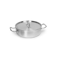 КАСТРЮЛЯ 3л низкая нерж. d=240 h=75, ИНДУКЦИЯ, LUXSTAHL 85161