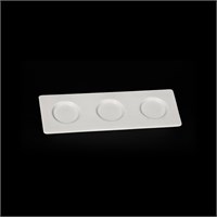 Блюдо прямоугольное «Chan Wave» 265х95 мм плоское с выемками [ivory LQ-QD0303ASA] 85285