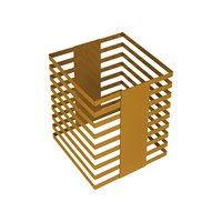 Подставка-куб фуршетная 300х300х380 мм золото Luxstahl 85548